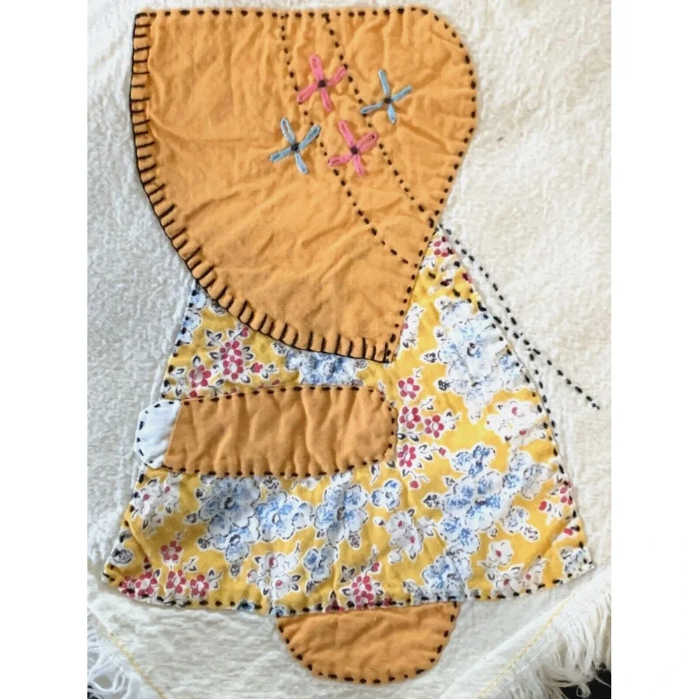 3 Flour Sack 1930's Cotton Tea Towels Sunbonnet Sue Embroidery & Appliqued 32